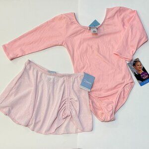NEW Jacques Moret Ballet Leotard with Simply Basic Dance Skirt Size 10/12